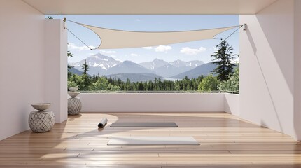 Outdoor Luxury Yoga Deck Mountain