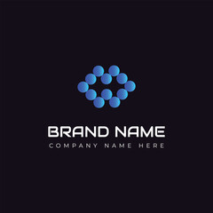 Modern Gradient Letter  logo design vector