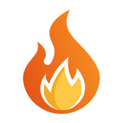 vector fire icon for Transparent Background
