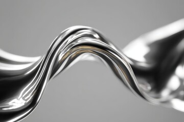 Liquid metal shapes morphing against a monochrome backdrop to reflect transformation and technology.