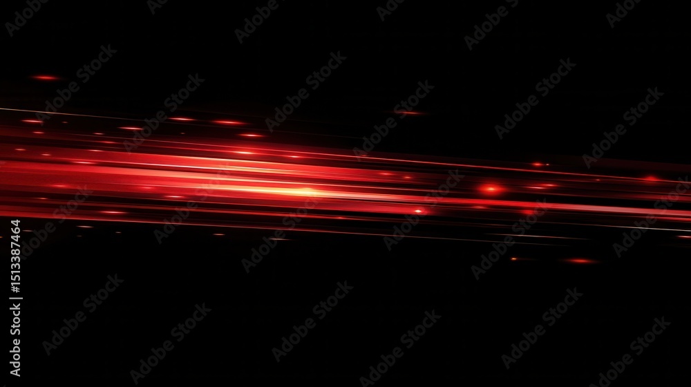 Poster an abstract background featuring red light color gradient strips and glowing vertical lines in motio