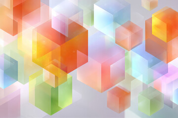 Abstract of layers of overlapping translucent hexagons creating depth over a white backdrop for digital identity.