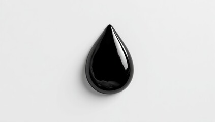 Fototapeta premium Single drop of black liquid