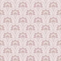 Obraz premium Elegant Damask Seamless Pattern. Vector design for Wallpaper, Fabric, Branding, Packaging, Invitations, Wedding, Home Decor Design