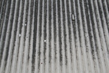Detailed photo of asbestos roof of a house
