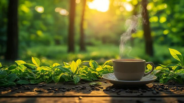 Cup of tea on the grass, A Cup Of Coffee And A Smoke Good Morning At The Office