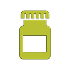 Medicine bottle icon design template
