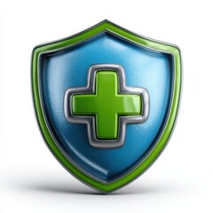 Obraz premium Medical shield protection health safety icon