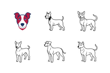 Obraz premium dog head silhouette vector