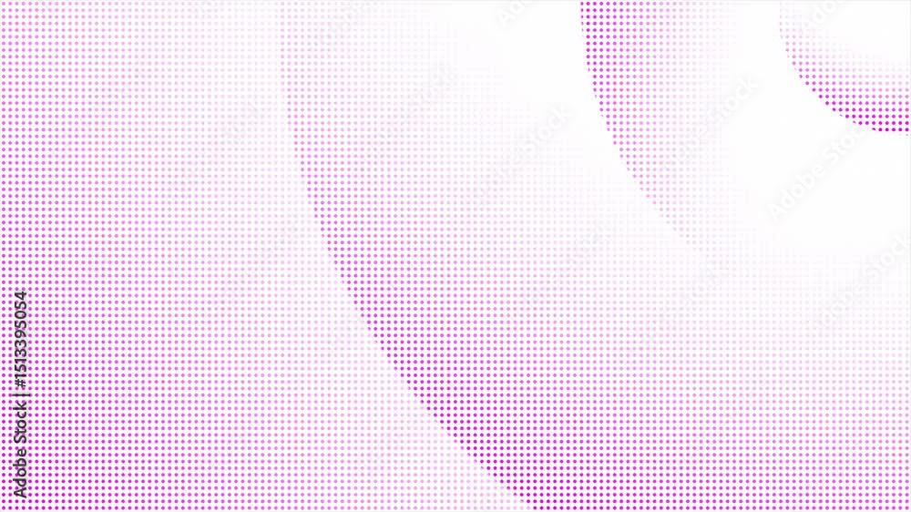 Poster pink circular dots halftone design loop able white background