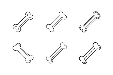 dog bone silhouette vector