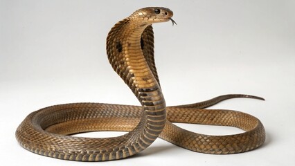 Fototapeta premium Egyptian Cobra (Egyptian Asp) on studio background