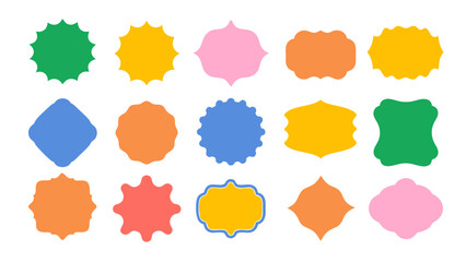 Colorful Abstract Label Shapes Collection