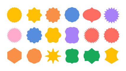 Colorful Abstract Label Shapes Collection