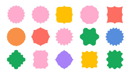 Colorful Abstract Label Shapes Collection