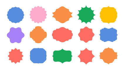 Colorful Abstract Label Shapes Collection