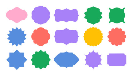 Colorful Abstract Label Shapes Collection