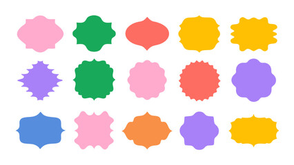 Colorful Abstract Label Shapes Collection