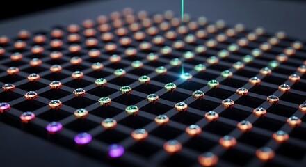 Advanced Nanotechnology: Laser Interaction with Quantum Dot Grid