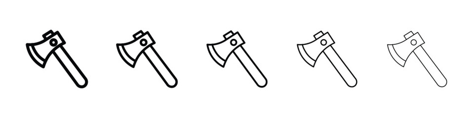 Axe icon Outline and flat style designs