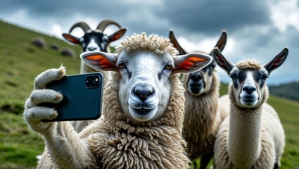 Sheep Group Selfie