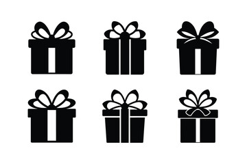 set of gift boxes vector
