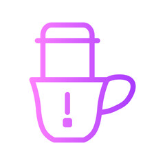 coffee gradient icon