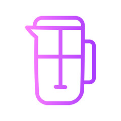 french press gradient icon