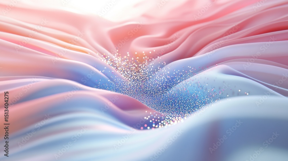 Poster a 3d search engine with data streams flowing into a central point, symbolizing information gathering