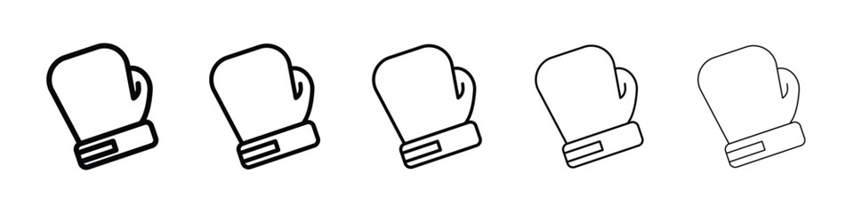 Boxing glove icon Outline and flat style designs