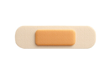 Adhesive bandage for first aid on white background