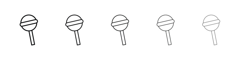Candy icon Outline and flat style designs