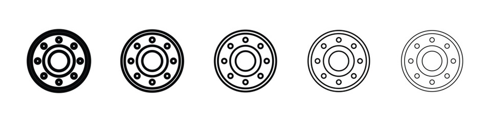 Car bearing icon Outline and flat style designs