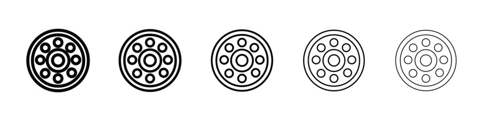 Car bearing icon Outline and flat style designs