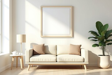 Fototapeta premium Minimalist Living Room Interior Design Inspiration