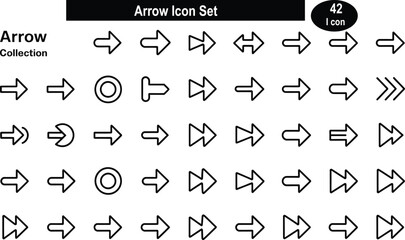 Hand drawn alphabet font with doodle style icons including arrows and symbols for web design and vector illustration collection