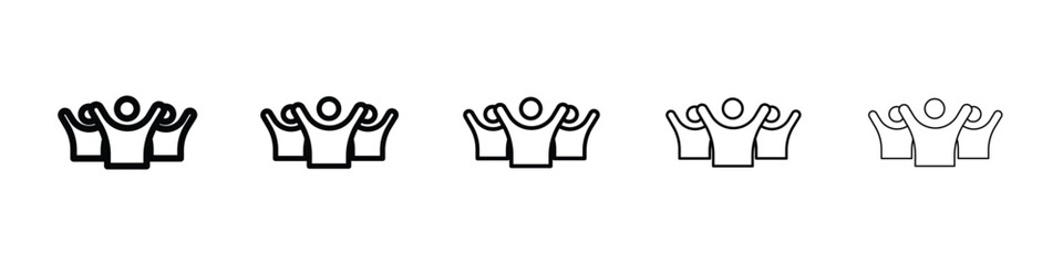 celebration icon Outline and flat style designs