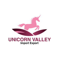 Obraz premium UNICORN VALLEY: Import Export Business Logo