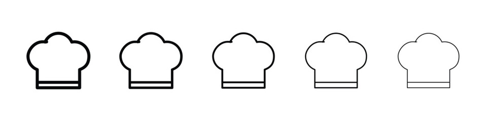 Chef hat icon Outline and flat style designs