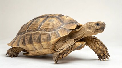 Fototapeta premium Egyptian Tortoise on studio background