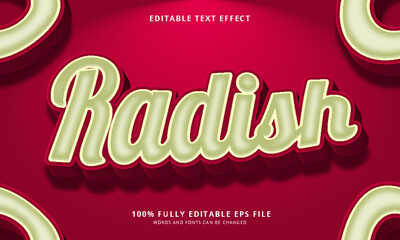 Radish text style editable text effect