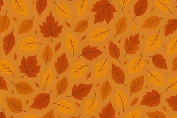 Obraz premium Autumn leaves with different colorful Pattern