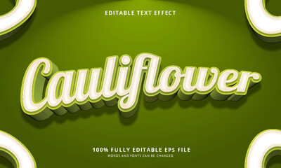 Cauliflower text style editable text effect
