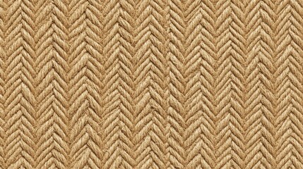 Naklejka premium Detailed seamless close-up of tightly twisted natural jute rope in a warm beige tone, the coarse texture emphasizes strength and durability, rustic and outdoor concept