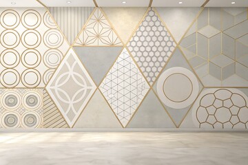 Fototapeta premium Abstract Geometric Background with Soft Gradient and Minimal Shapes – High-Resolution UI Design Texture