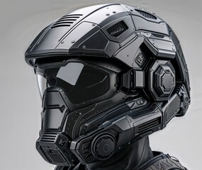 Futuristic Tactical Helmet