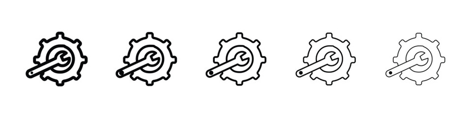 Customized icon Outline and flat style designs