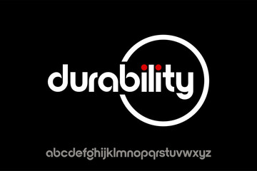 Fototapeta premium word of finance durability. modern minimalist round clean alphabet font. lowercase bold typography vector illustration design