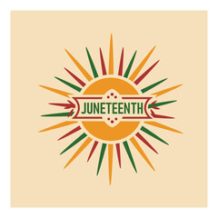 Hopeful Juneteenth Sunburst Emblem