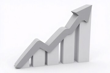 business graph on white background